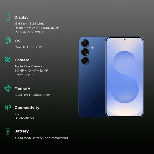 SAMSUNG Galaxy S25 5G (12GB RAM, 256GB, Navy)